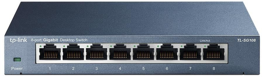 TP-Link Switch Unmanaged L2 Gigabit 8 Ports 525 g 93x195x133mm Model TL-SG108