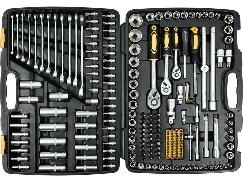 VOREL Wrench Set 216 pcs 1/2" 3/8" 1/4" 216el