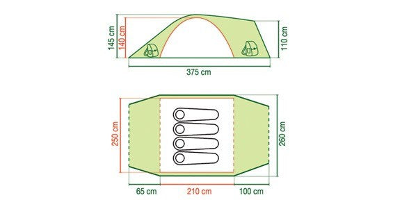 Coleman Rock Springs 4 Dome Tent for 4 Persons | Model: 468294