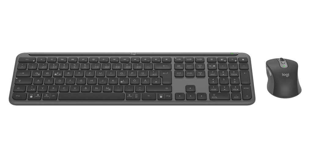 Logitech Signature Slim Combo MK950 Keyboard and Mouse Set - Wireless - QWERTZ - Graphite (920-012504)