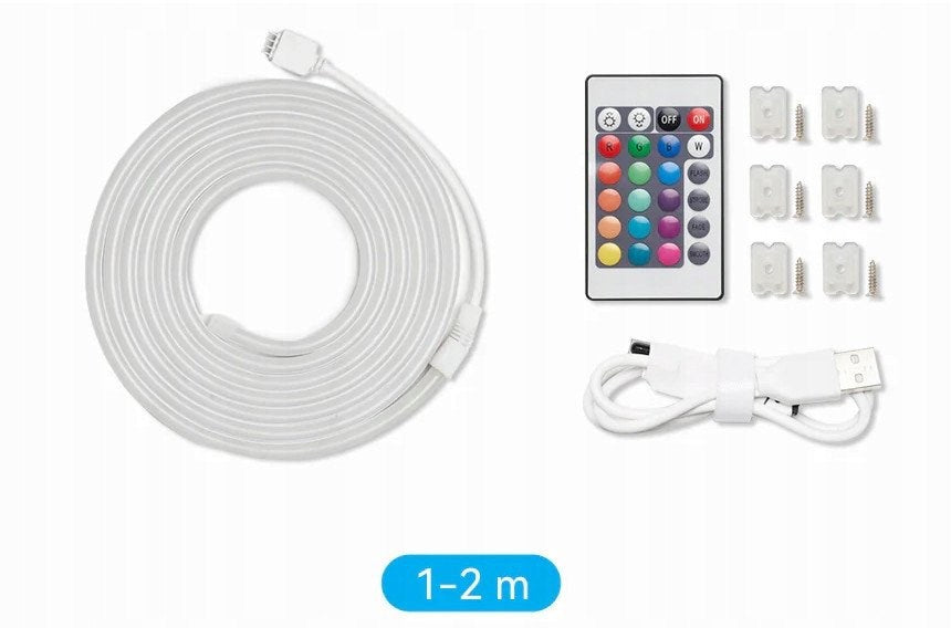 Vention Silicone Neon LED Strip 2 m with IR Remote Control, USB 5V Power Supply