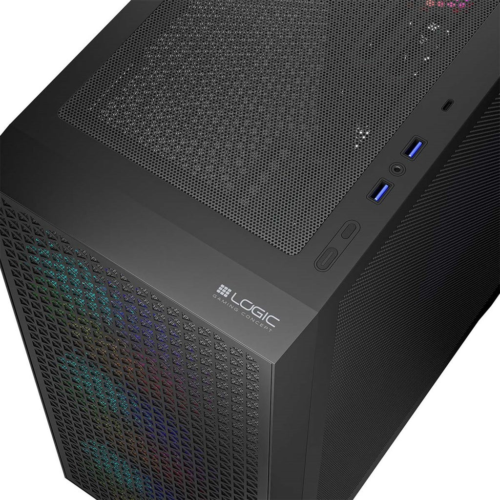 Logic DART PRO ARGB MIDI USB-C PC Case - Black