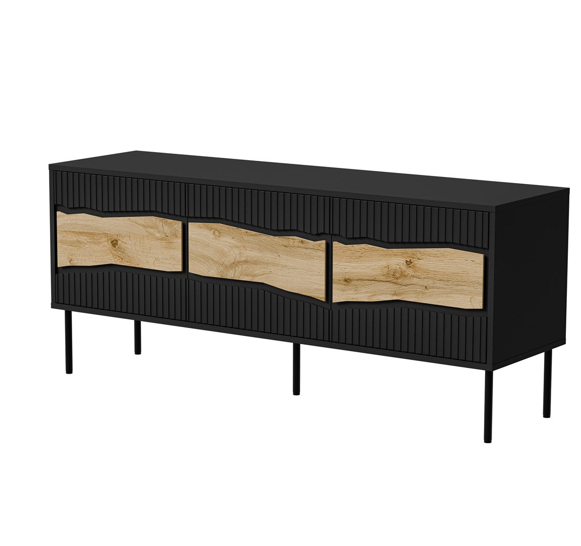 Cama INSERTO 3D TV Cabinet 143.5x40x61.5 Black + LED