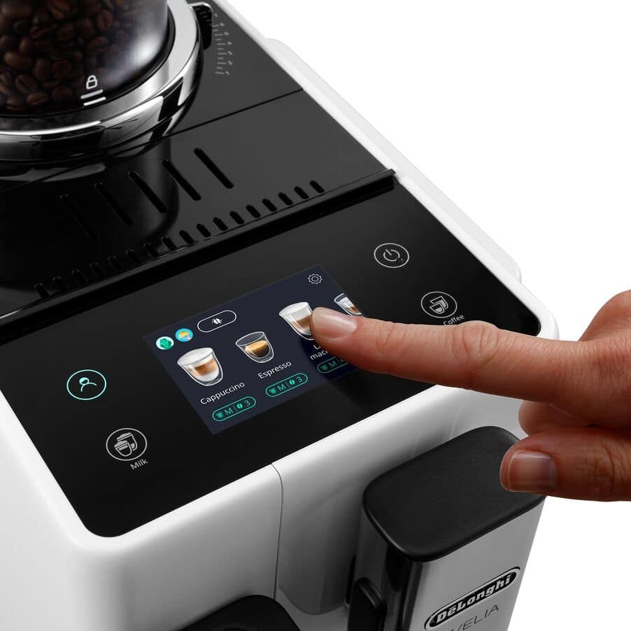 DeLonghi EXAM 440.55.W Espresso Machine with 3.5 Touch Display