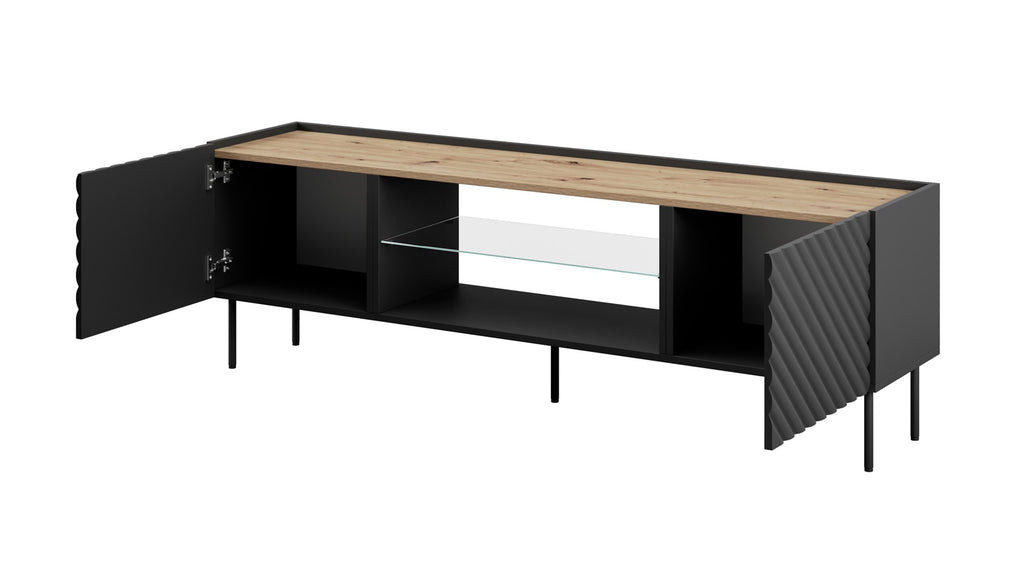 EF ONDA RTV Cabinet 180x40x39-58 Black
