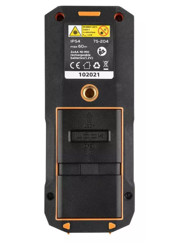 NEO TOOLS Laser Rangefinder, 0.05-60 m Range, 300 g Weight, Model 75-204