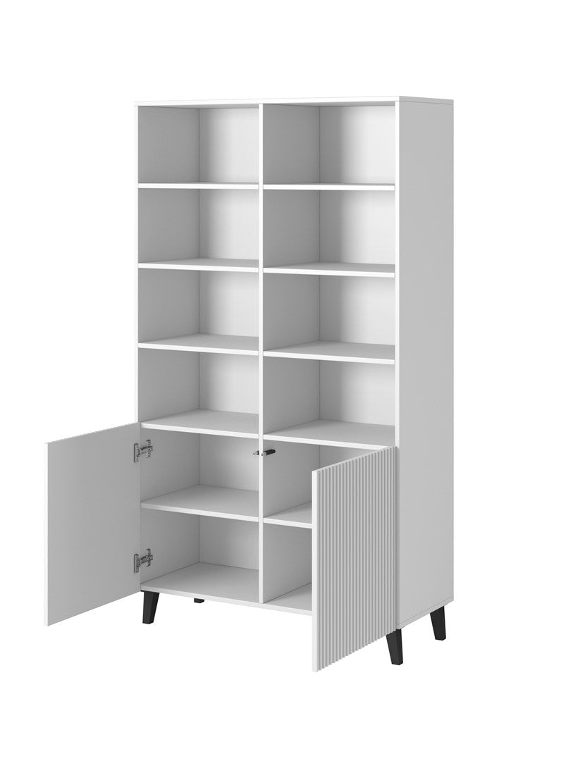 PAFOS Shelving Unit 100 x 40 x 176.5 cm White Matt 100x40x176.5