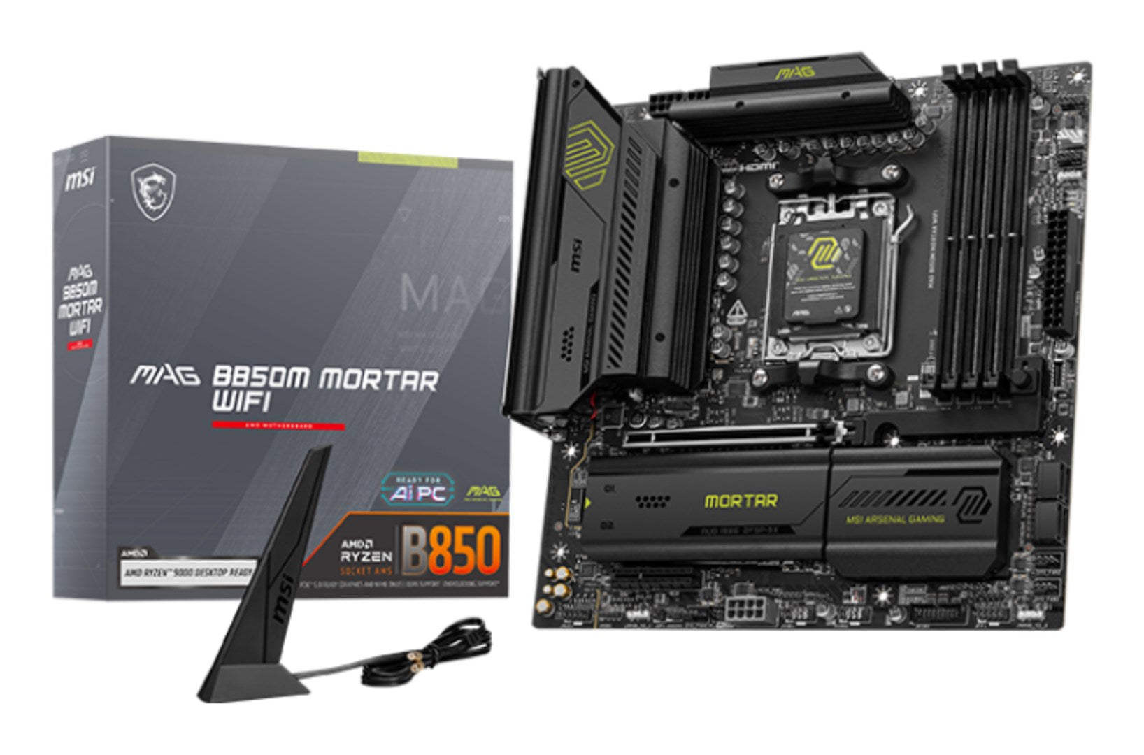 MSI MAG B850M MORTAR WIFI Motherboard - AMD B850 Socket AM5 - Micro ATX
