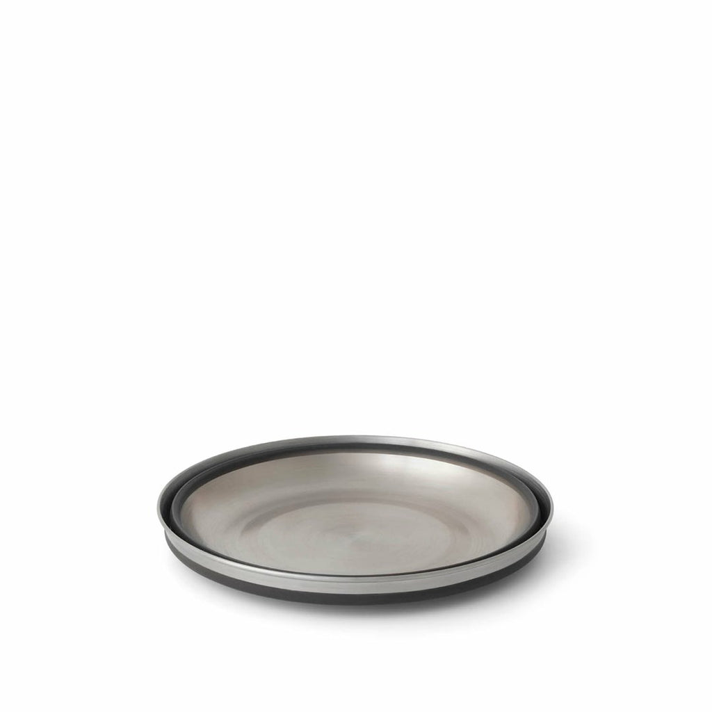 SEA TO SUMMIT Detour Camping Dish Round Silicone, Stainless Steel Foldable | ACK039011/BK