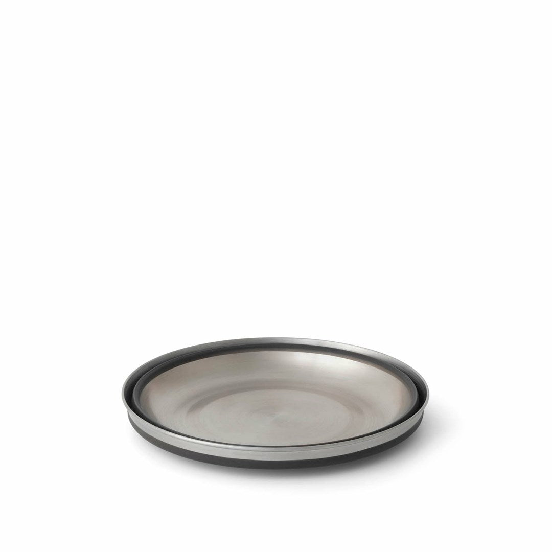 SEA TO SUMMIT Detour Camping Dish Round Silicone, Stainless Steel Foldable | ACK039011/BK