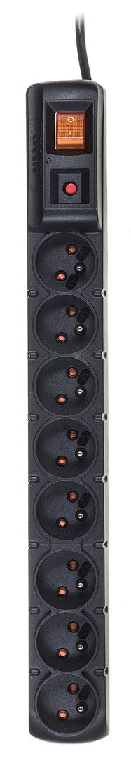 Acar S8 PRO Surge Protector 8 Sockets 3 m Black