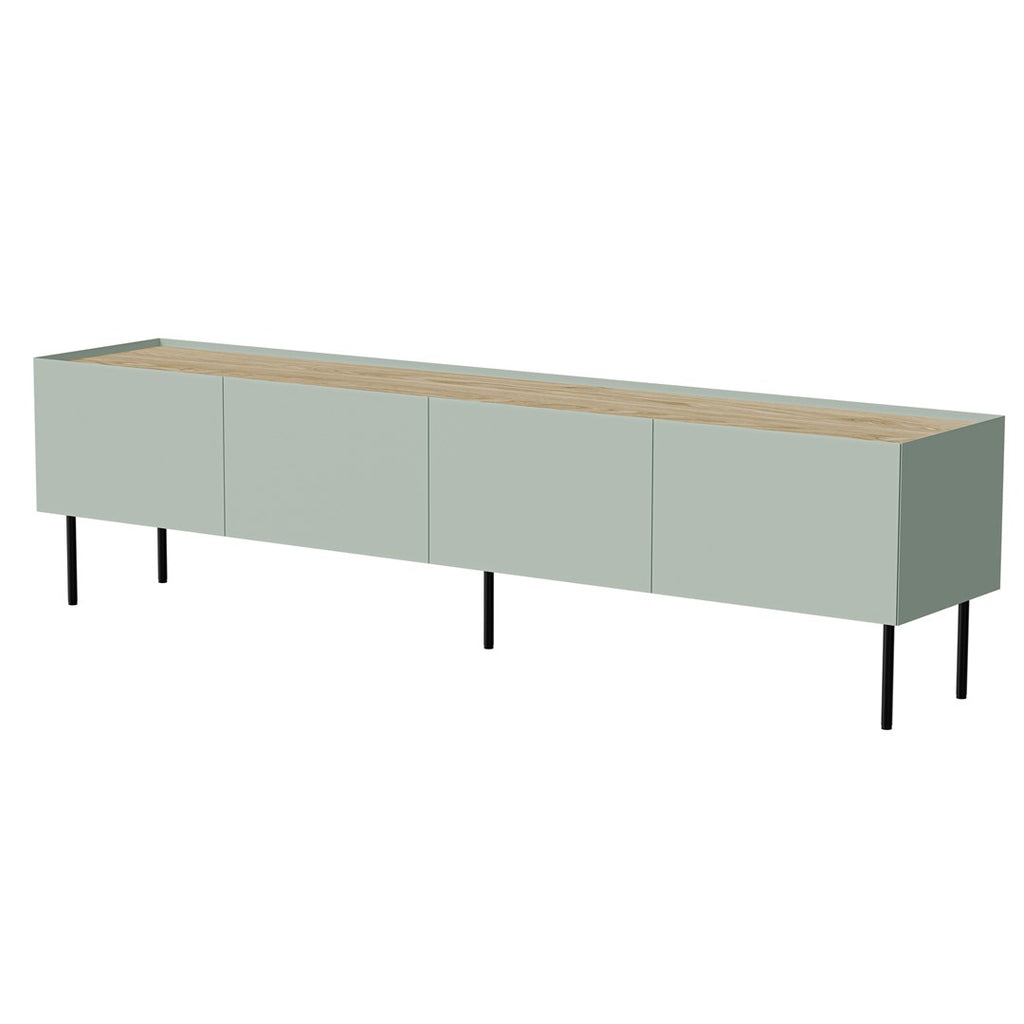 Cama FELLINI TV Cabinet 200x40x52 Olive + Oiled Oak Top