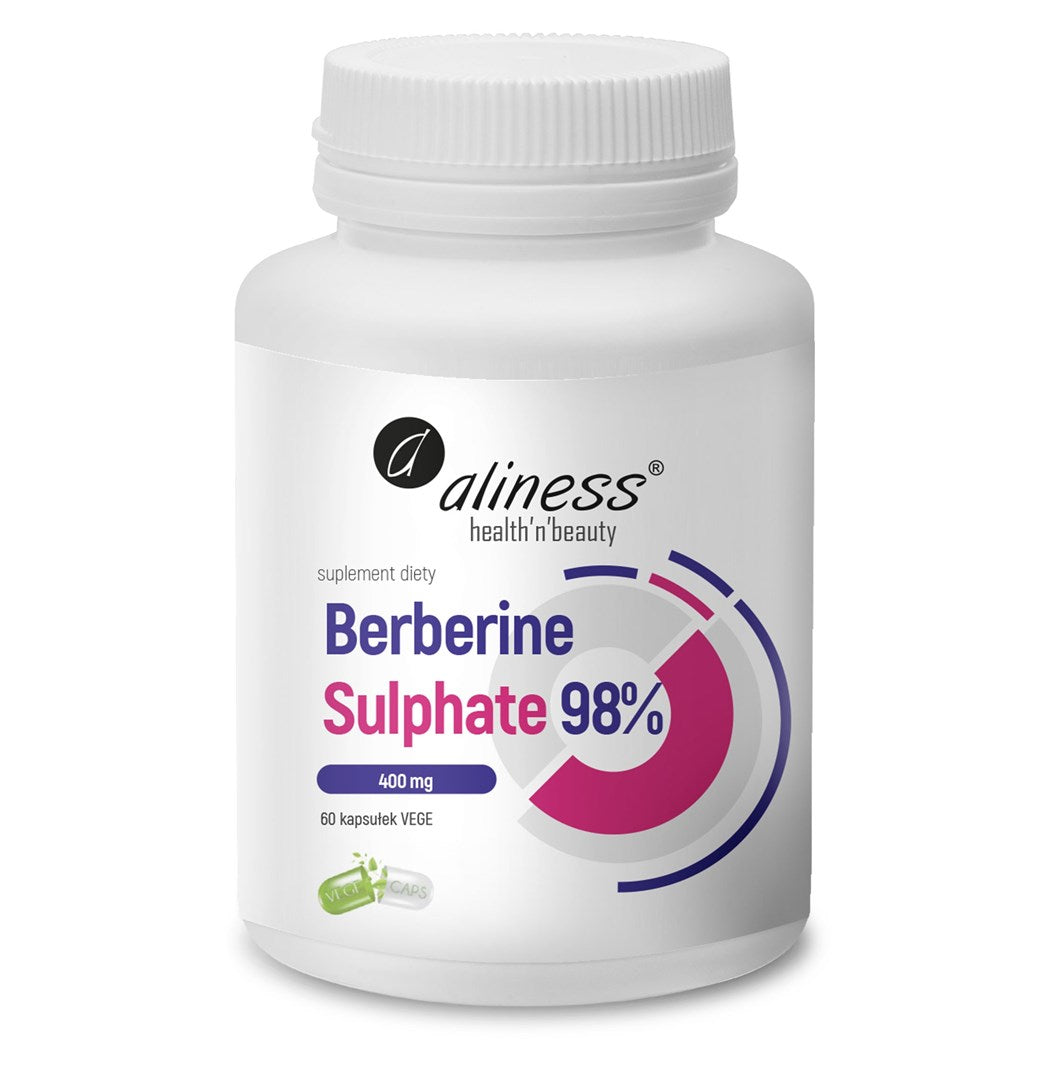 Aliness Dietary Supplement - Berberine Sulphate 98% 400 mg - 60 Capsules