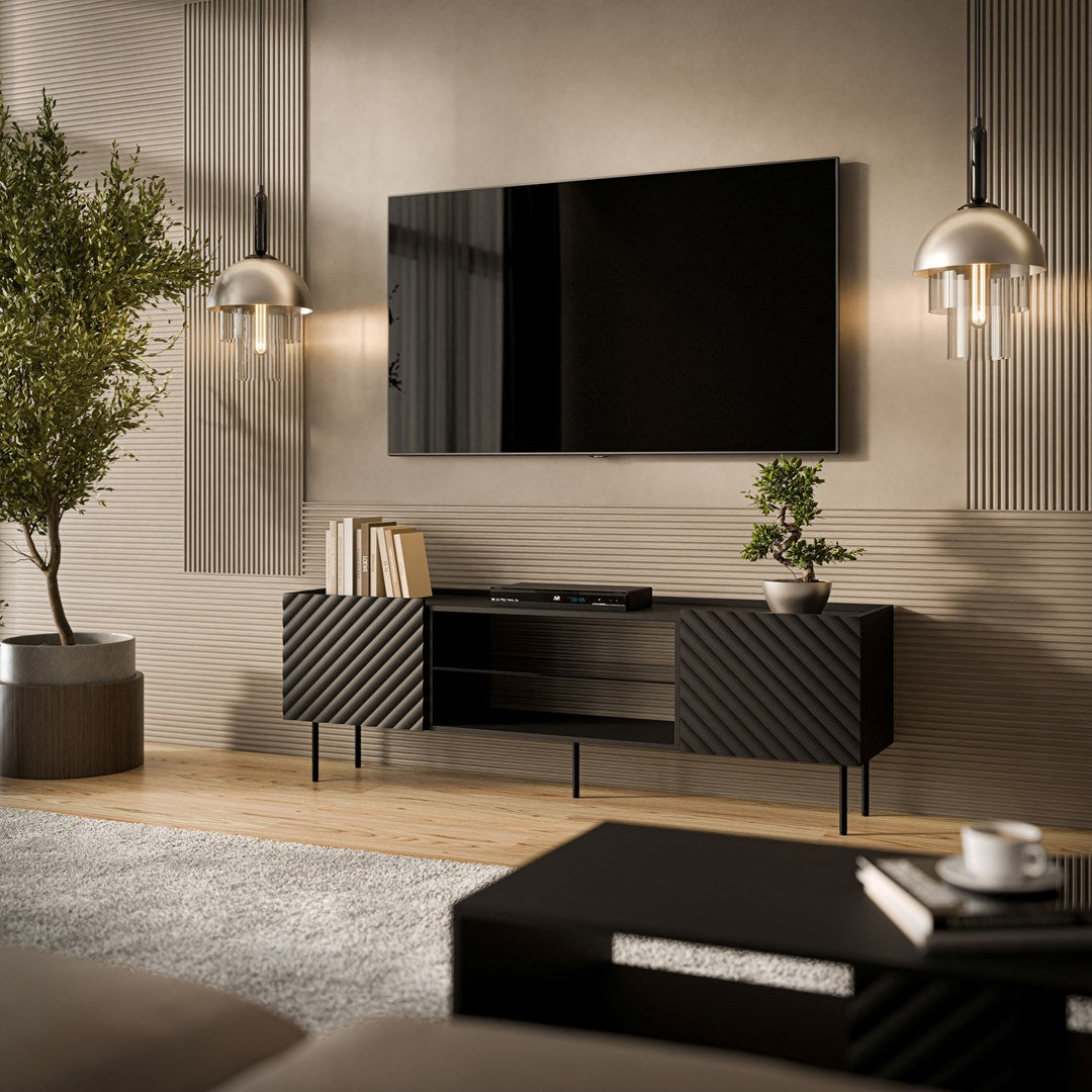 Cama EF LUCCA TV Cabinet 180x40x59 Black