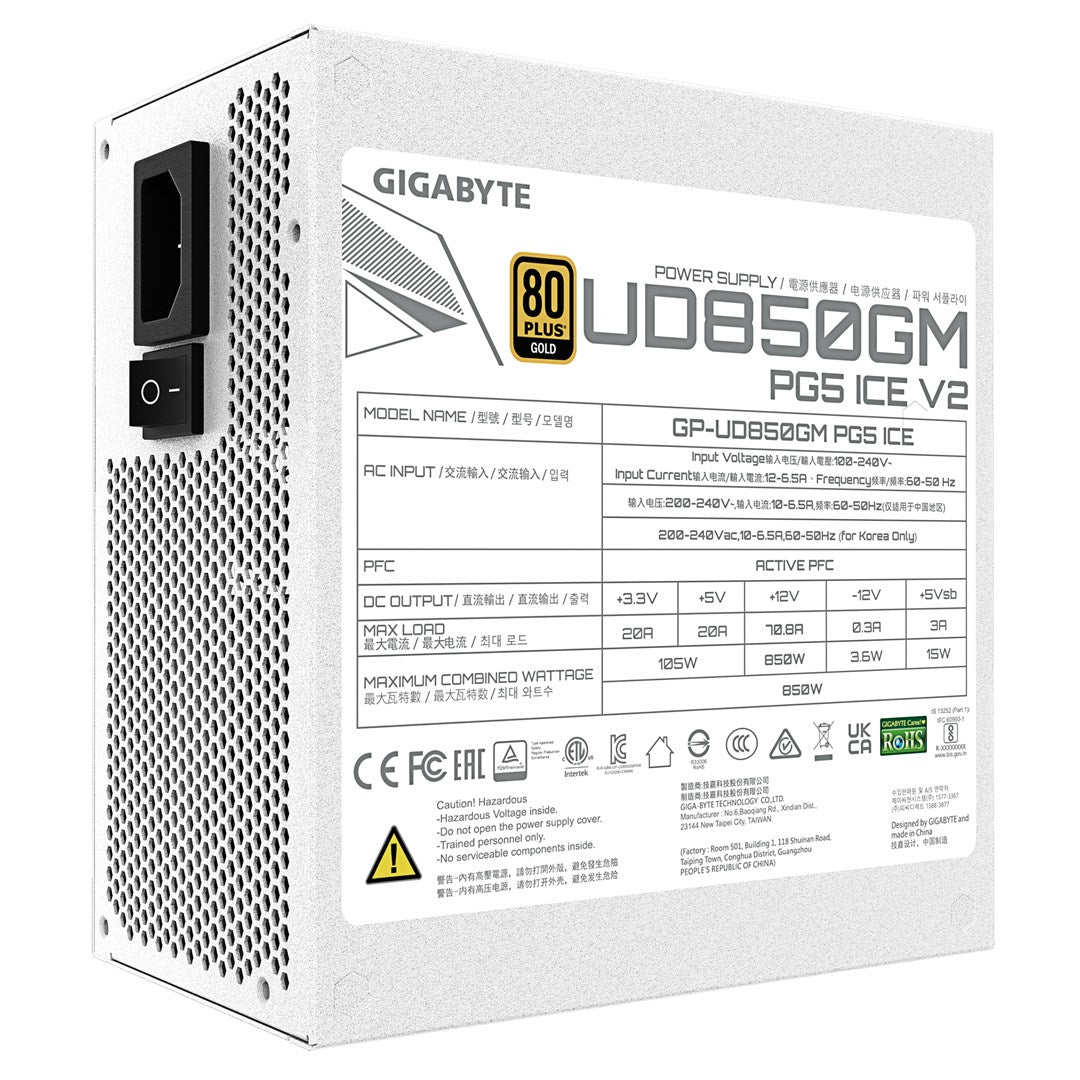 Gigabyte UD850GM PG5 ICE Power Supply 850W