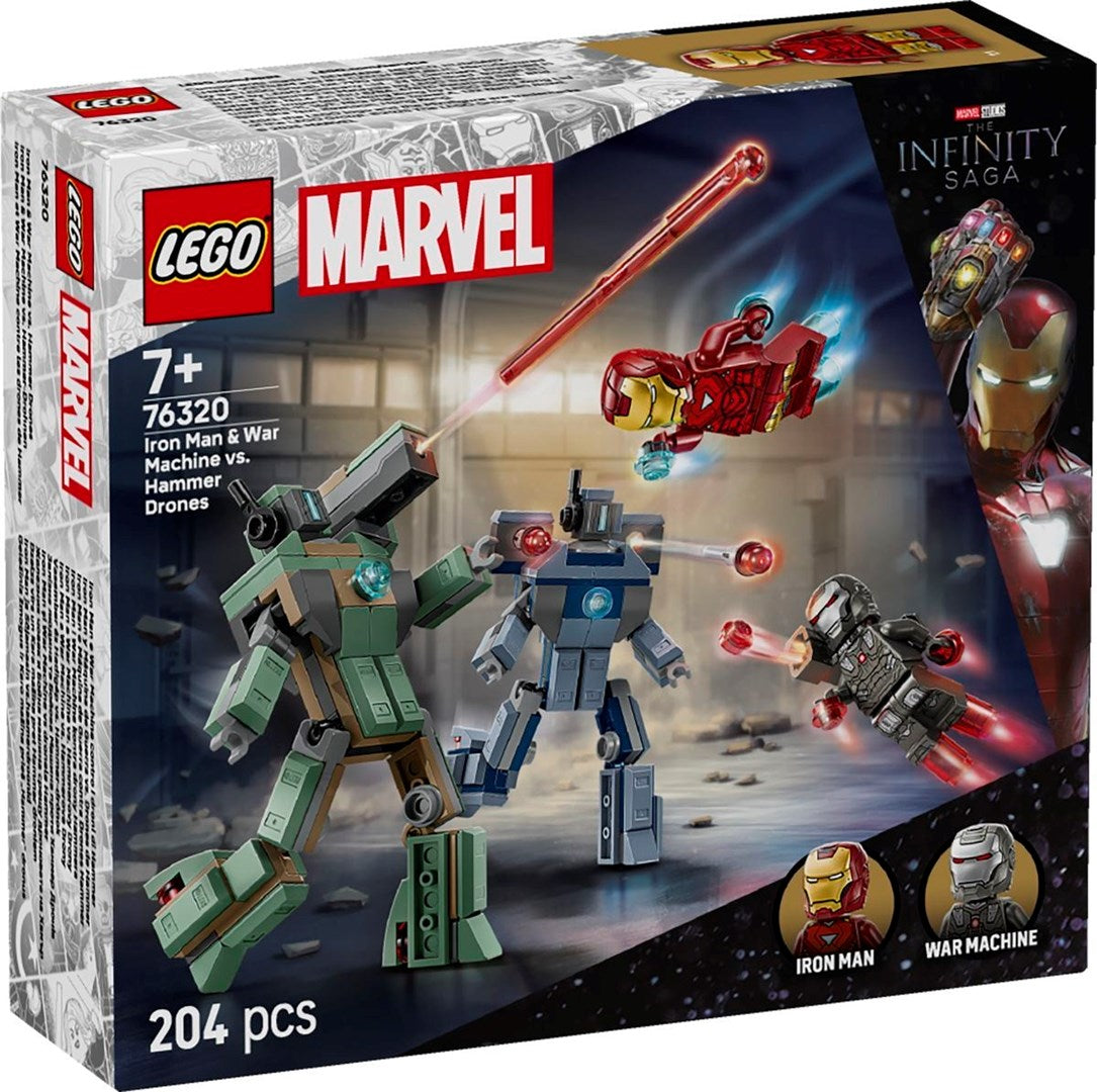 LEGO MARVEL Iron Man & War Machine vs. Hammer Drones 76320