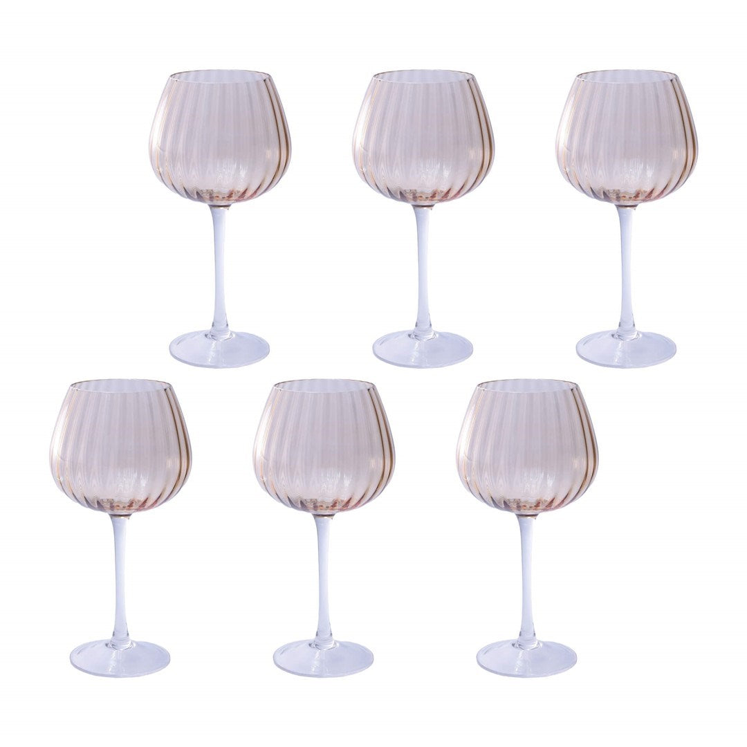 ROSE&TULIPANI PRISMIA Set of 6 Glasses 460 ml Amber