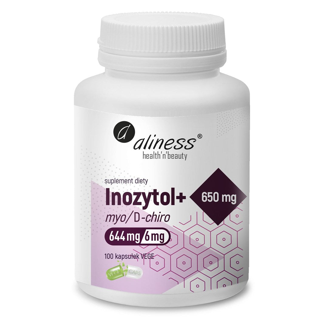 Aliness Inozytol myo/D-chiro 650mg + B6 Dietary Supplement 100 Capsules