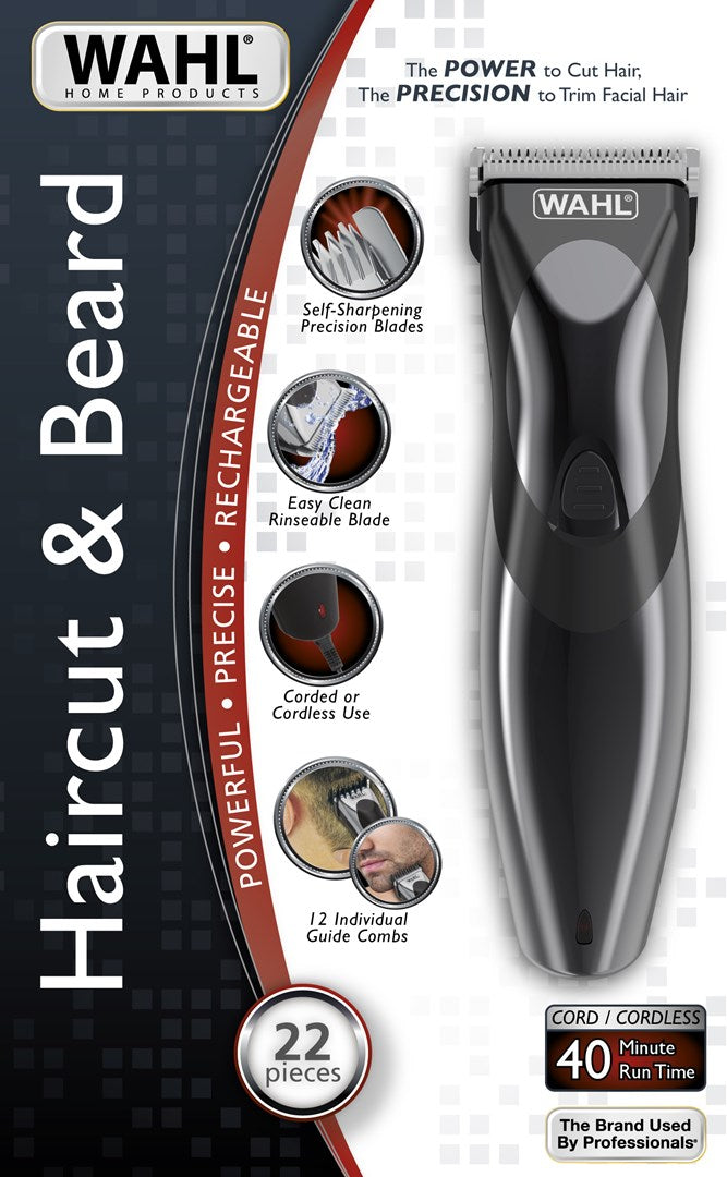 Wahl 9639-816 Hair Clipper - Rechargeable - Black - 9639-816