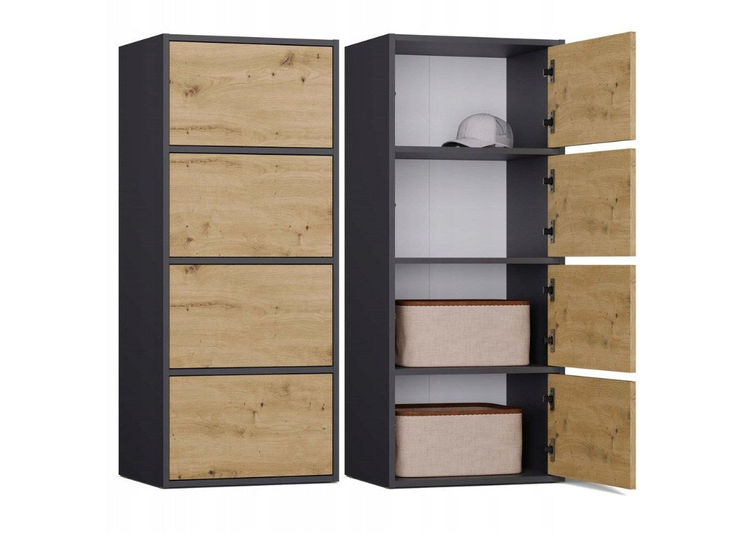 ALMA Chest of Drawers Anthracite/Artisan Oak