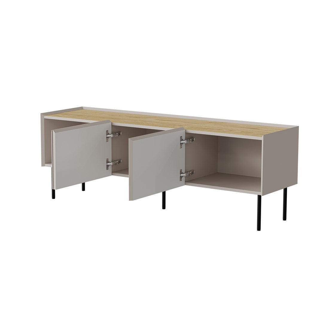 Cama FELLINI TV Cabinet 150x40x52 Cashmere + Oiled Oak Top