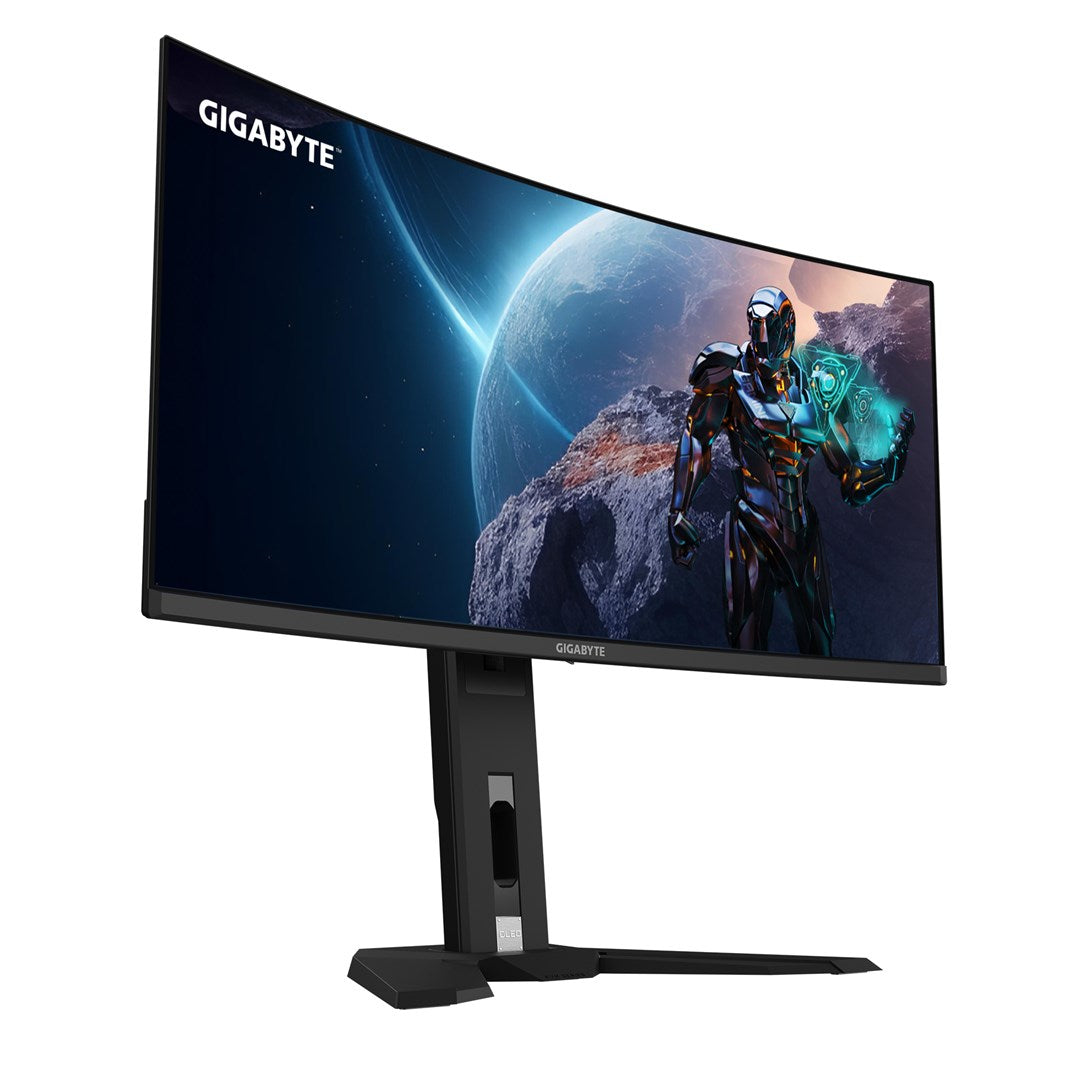 GIGABYTE MO34WQC 34 OLED WQHD Curved Gaming Monitor - 3440x1440(WQHD) - 175Hz - 0.03ms - KVM - 250 cd/m² - FreeSync Premium Pro - DisplayHDR True Black 400 - HDMI 2.1 - Displayport 1.4 (MO34WQC)