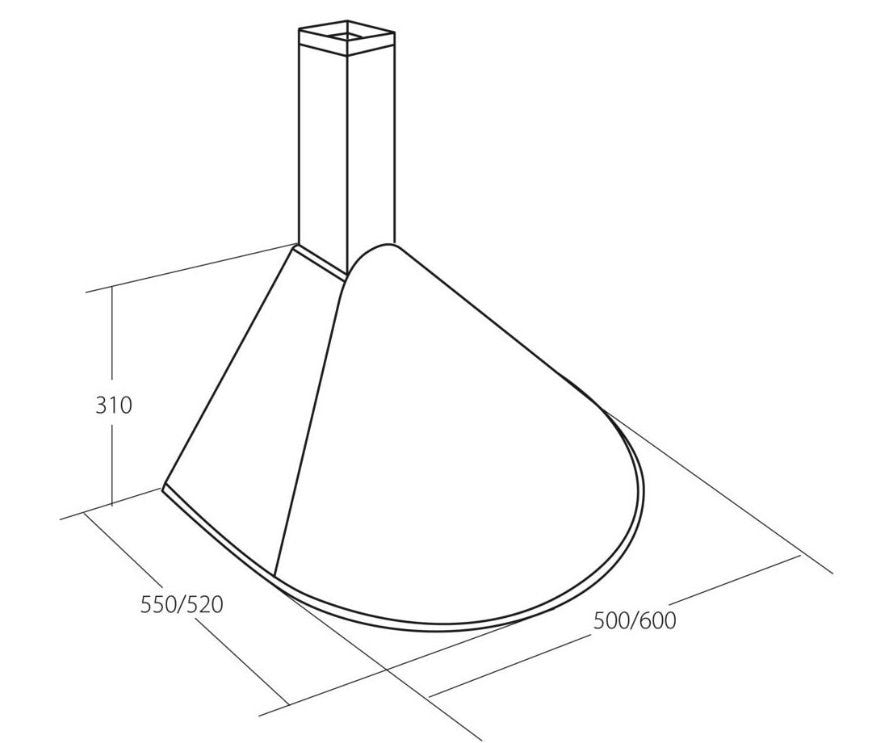 Akpo WK-5 Rondo Turbo 50 Cooker Hood White