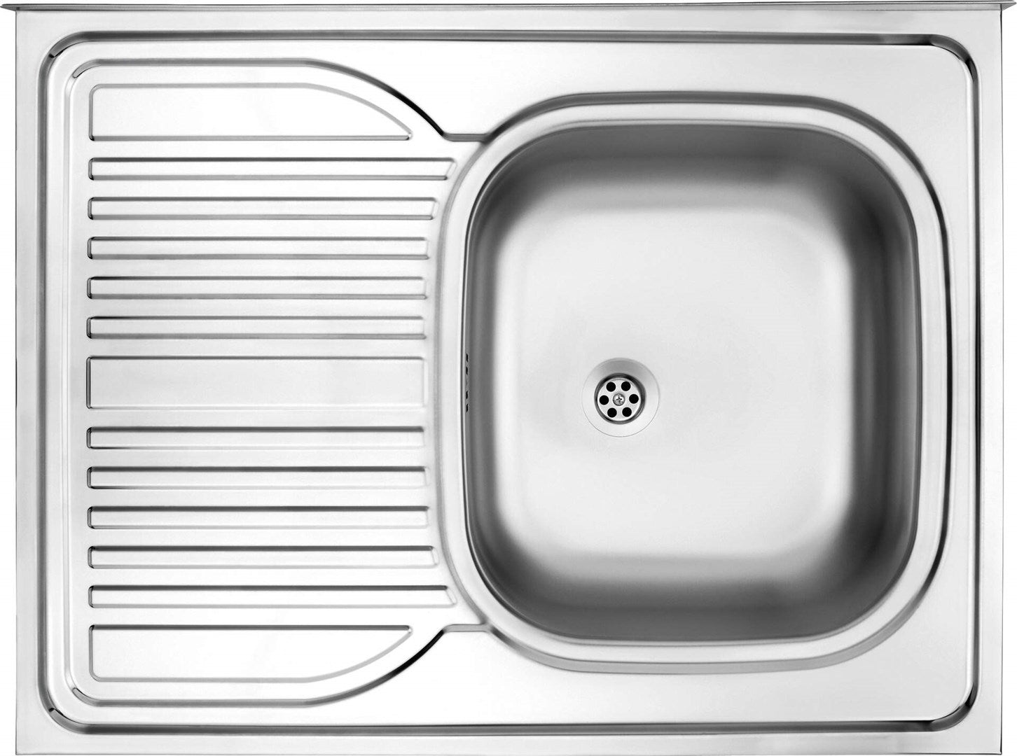 Deante Steel Sink 1-Bowl 80x60 cm Overlay Left