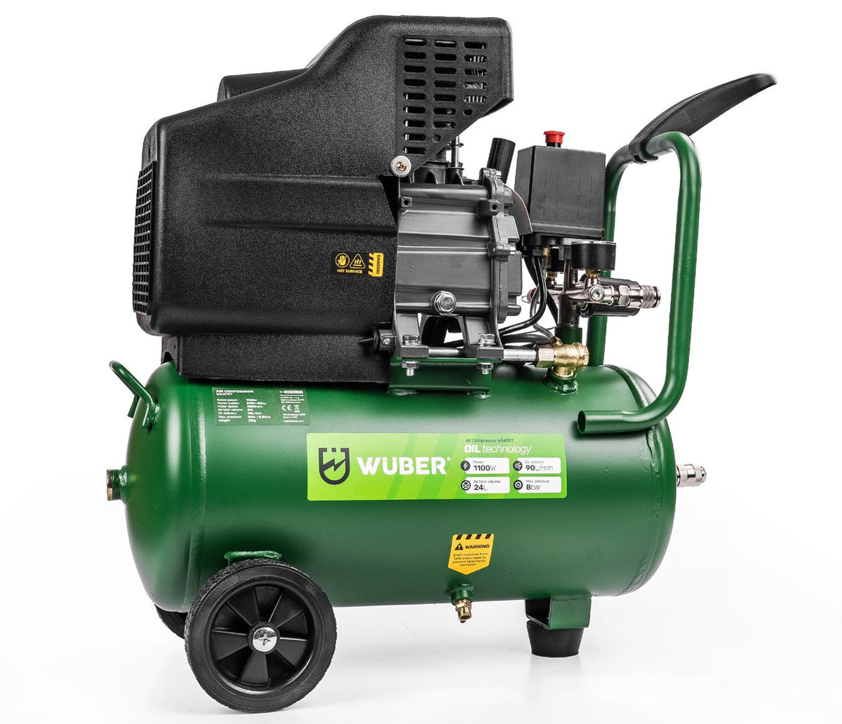 WUBER Oil-Lubricated Compressor 24 L 1100 W Universal W54001