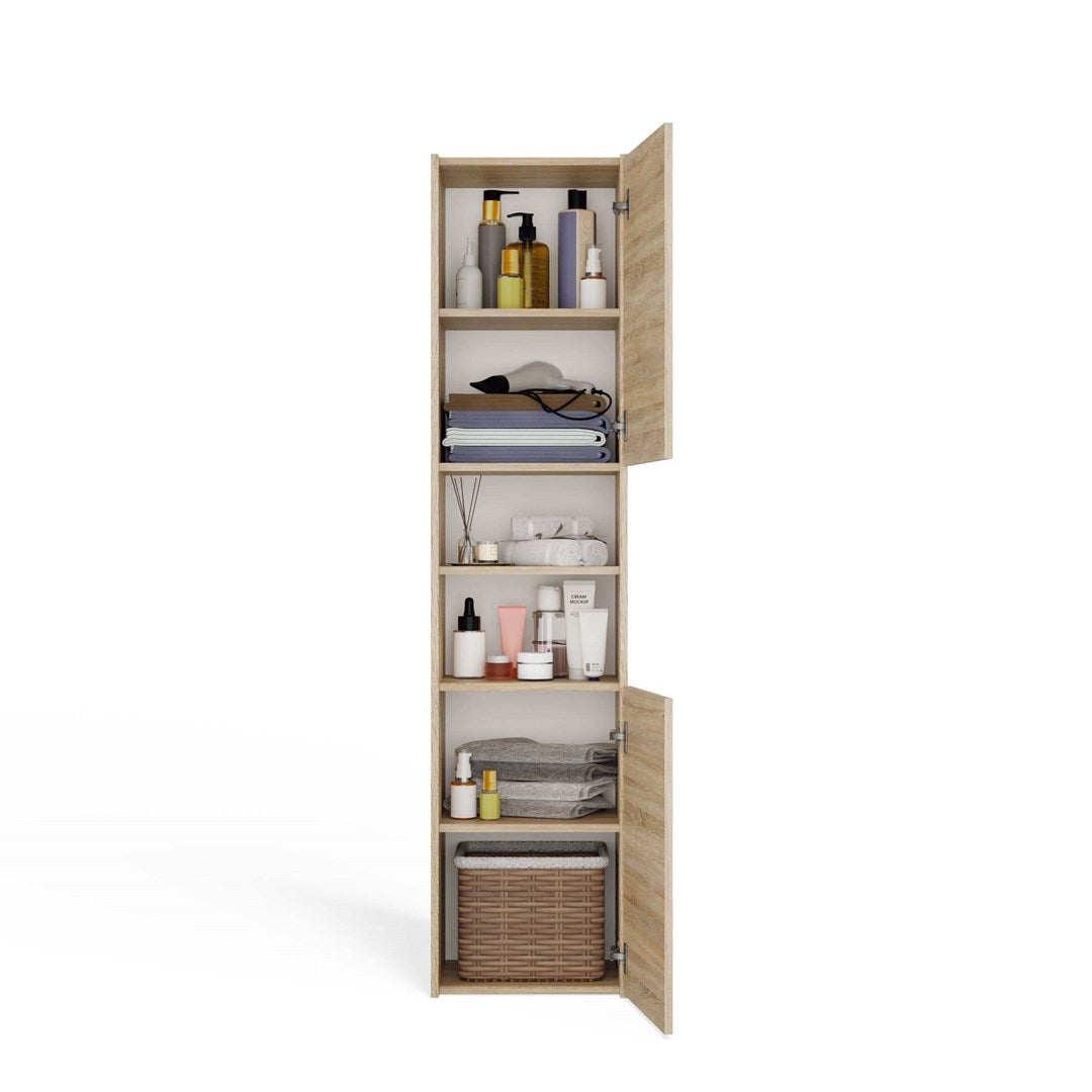 Topeshop S40 SONOMA Bathroom Storage Cabinet Sonoma Oak 40x30x170 cm