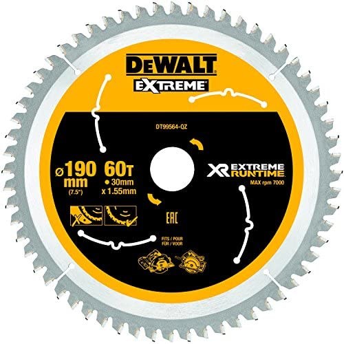 DeWalt Circular Saw Blade 190 mm 60 Teeth 7000 RPM BD-DT99564