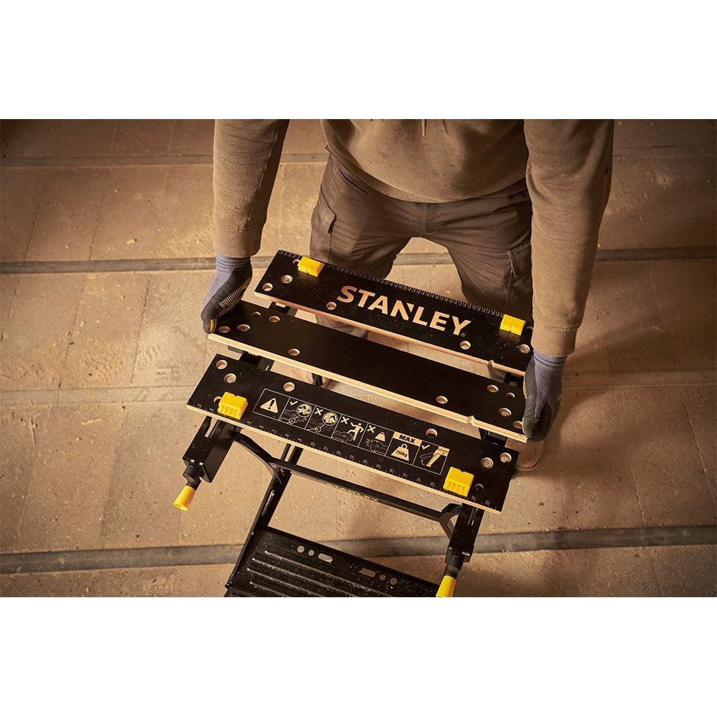 Stanley STST83400-1 Workbench & Vice - Bamboo Worktop, 250 kg Max Load