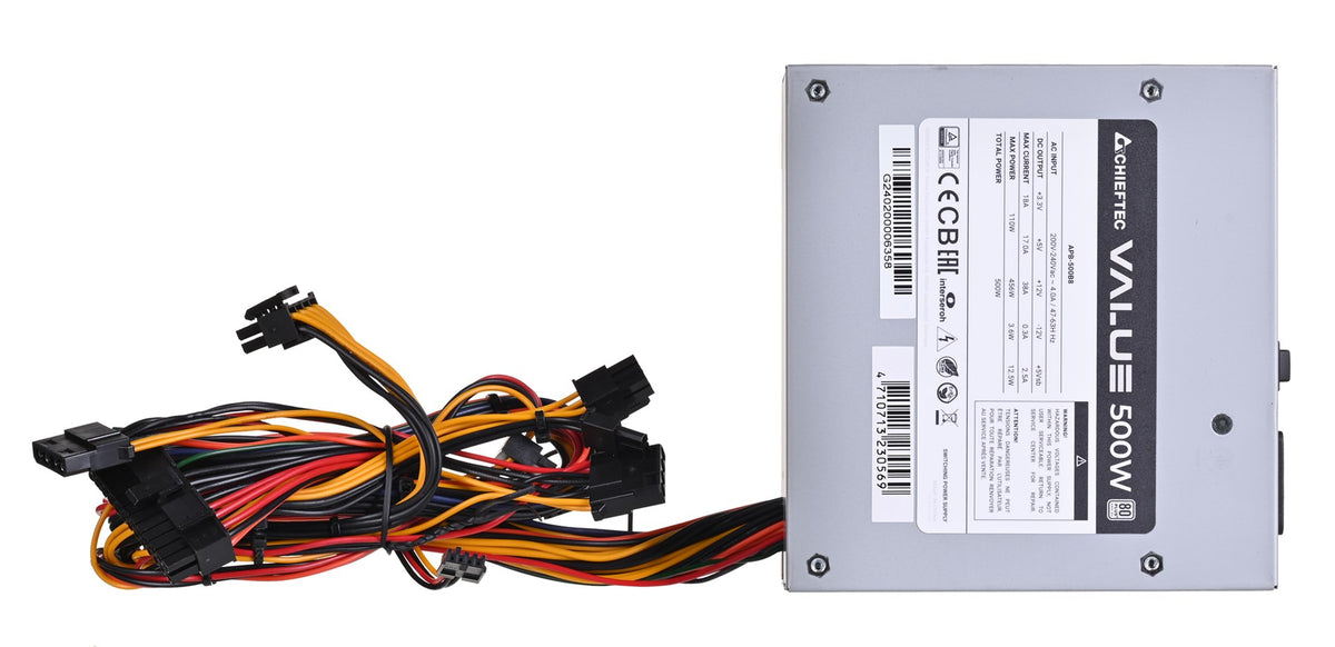 Chieftec Value APB-500B8 500W Power Supply 20+4 pin ATX Silver | Model APB-500B8