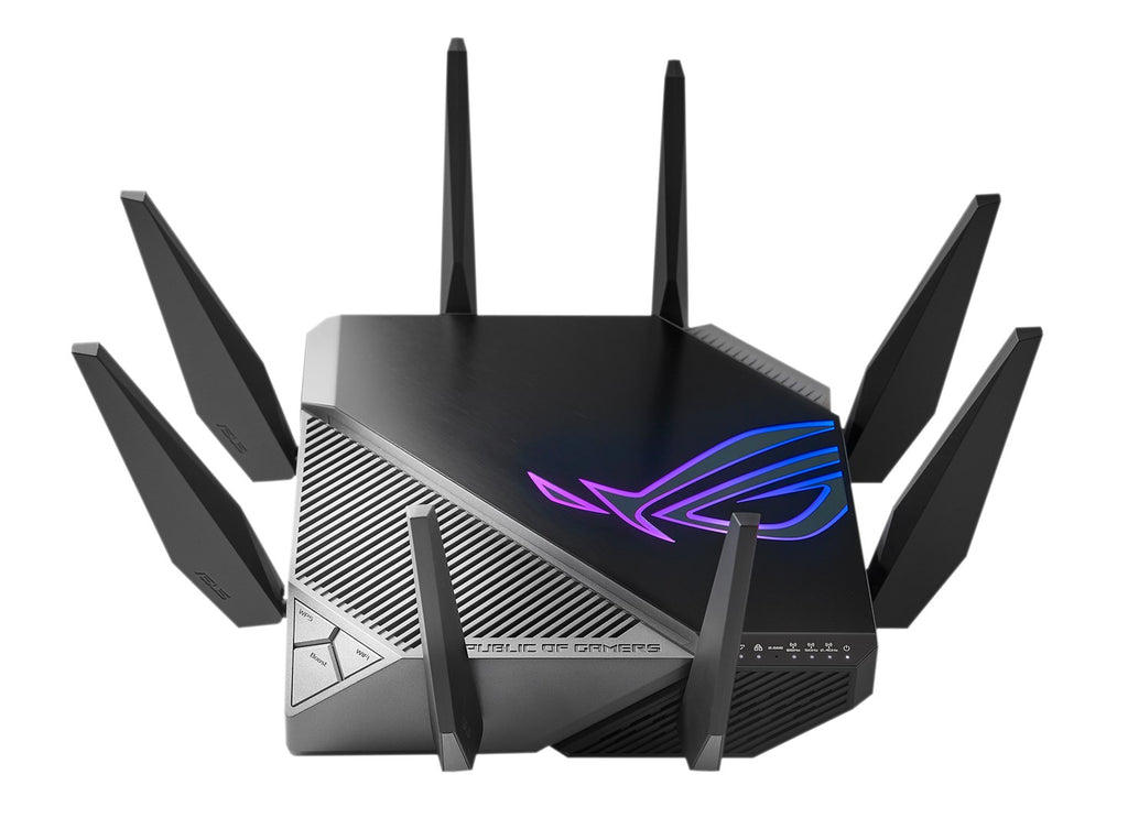 ASUS ROG Rapture GT-AXE11000 - Wireless Router - 4-Port Switch - Wi-Fi 6E - 90IG06E0-MO1R00 1GbE 5GbE