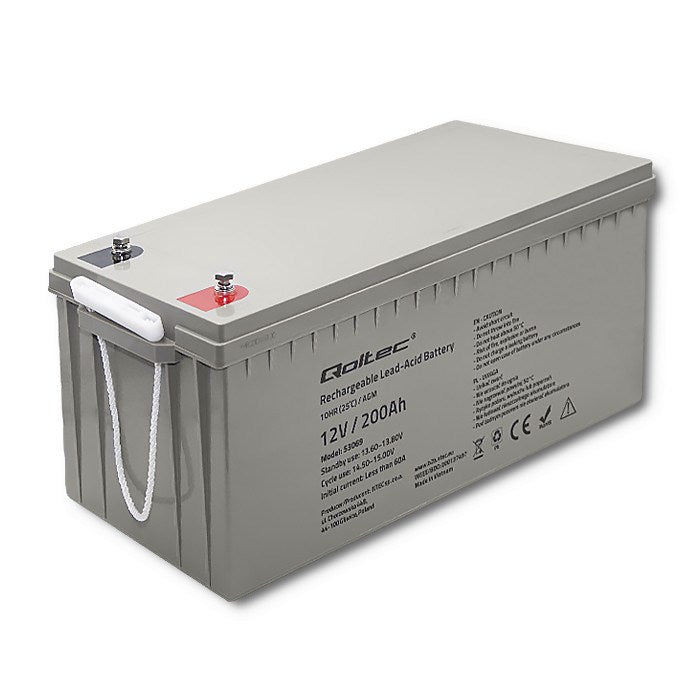 Qoltec Battery Lead-Acid 200 Ah 12 V 53069
