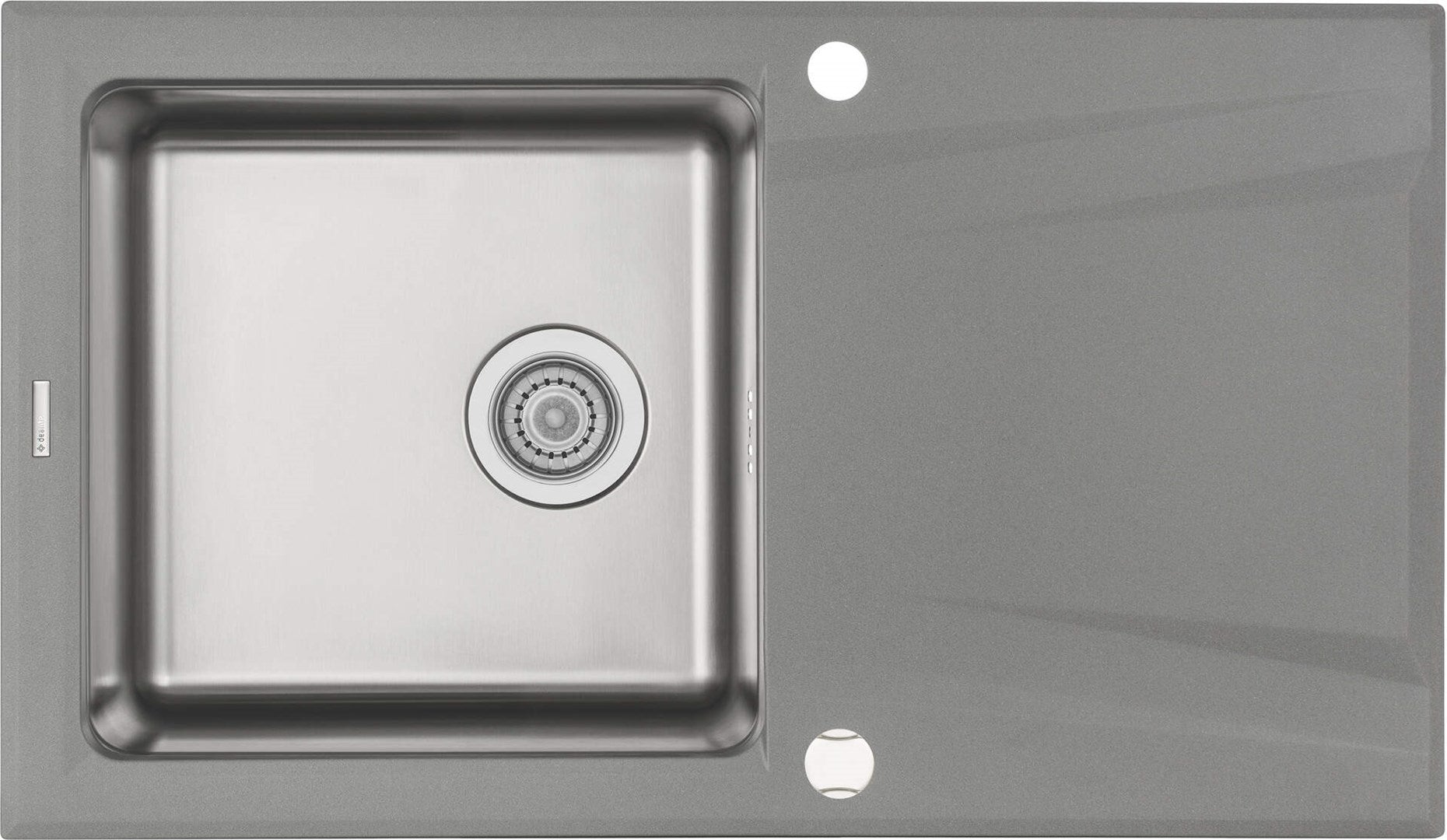 Deante Granite and Steel Sink 1-Bowl with Drainer 86x50 cm