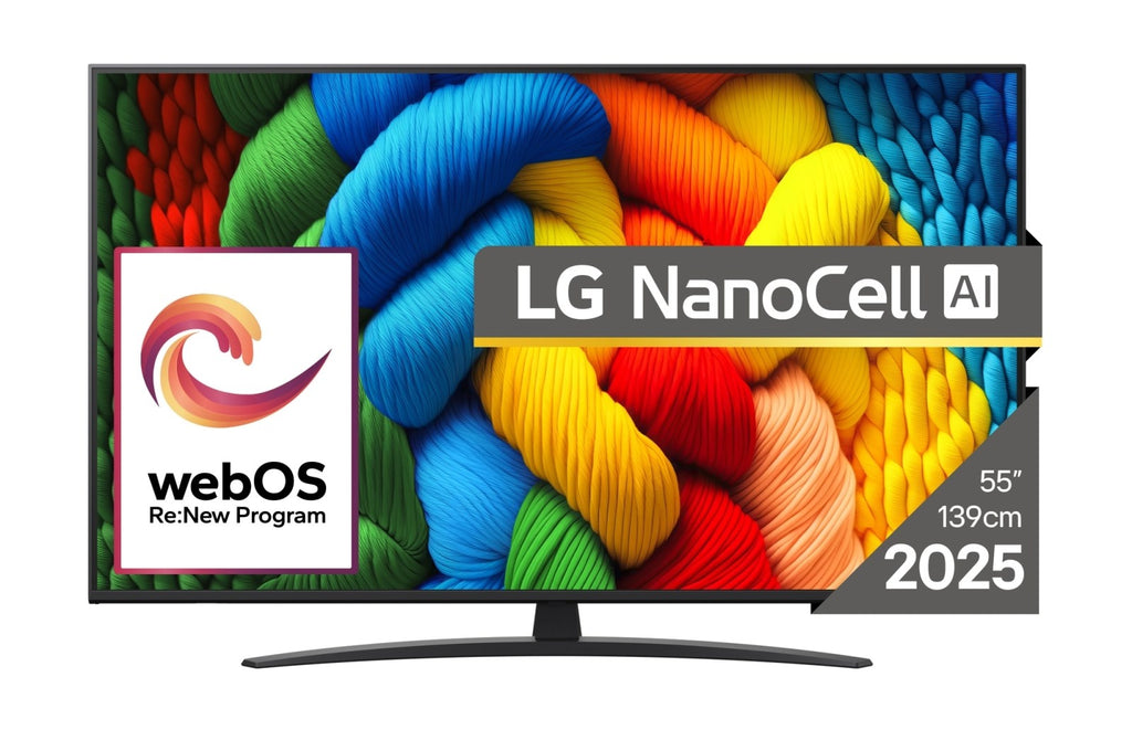 LG NanoCell AI 55NANO81A3A TV 55 inch 4K Ultra HD Smart TV Wi-Fi Black