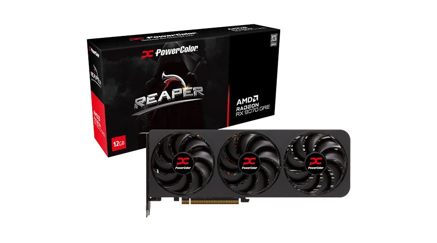 PowerColor Graphics Card Reaper AMD Radeon RX 9070 GRE 1250 g 385 mm x 195 mm x 90 mm Model RX9070GRE 12 G-A