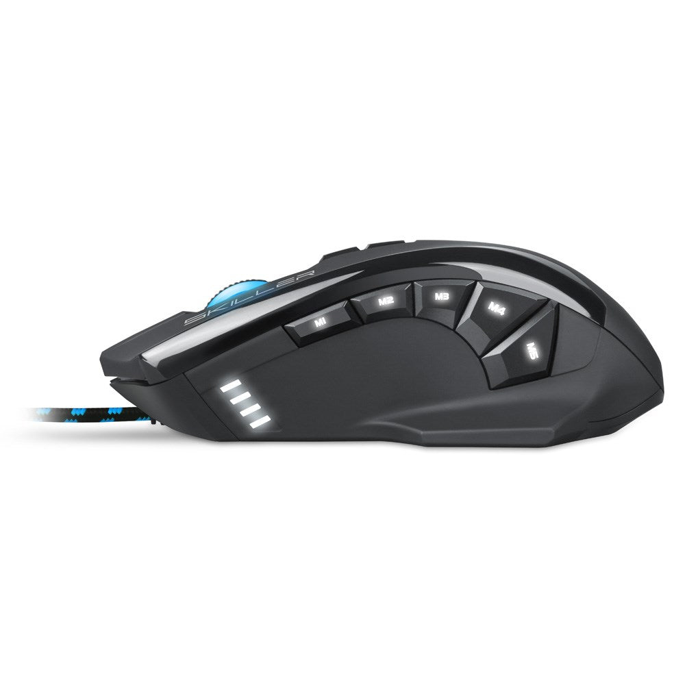 Sharkoon SKILLER SGM1 Optical Gaming Mouse - 12 Buttons - Wired - 10800 DPI