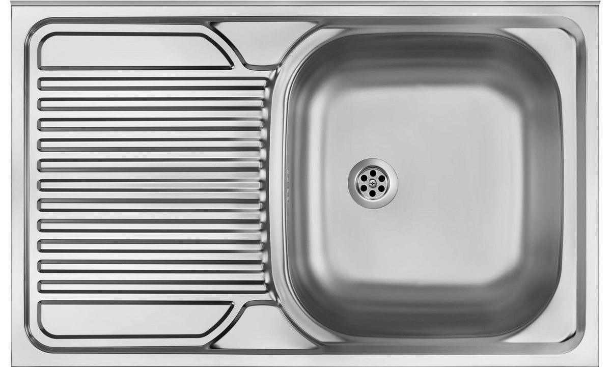 Deante Steel Sink One-Bowl Left Drainer 800x500x170 mm ZM5 311 L