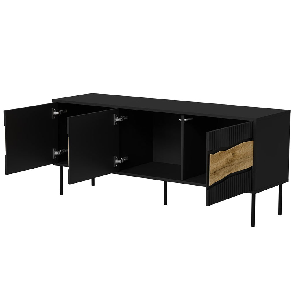 Cama INSERTO 3D TV Cabinet 143.5x40x61.5 Black + LED