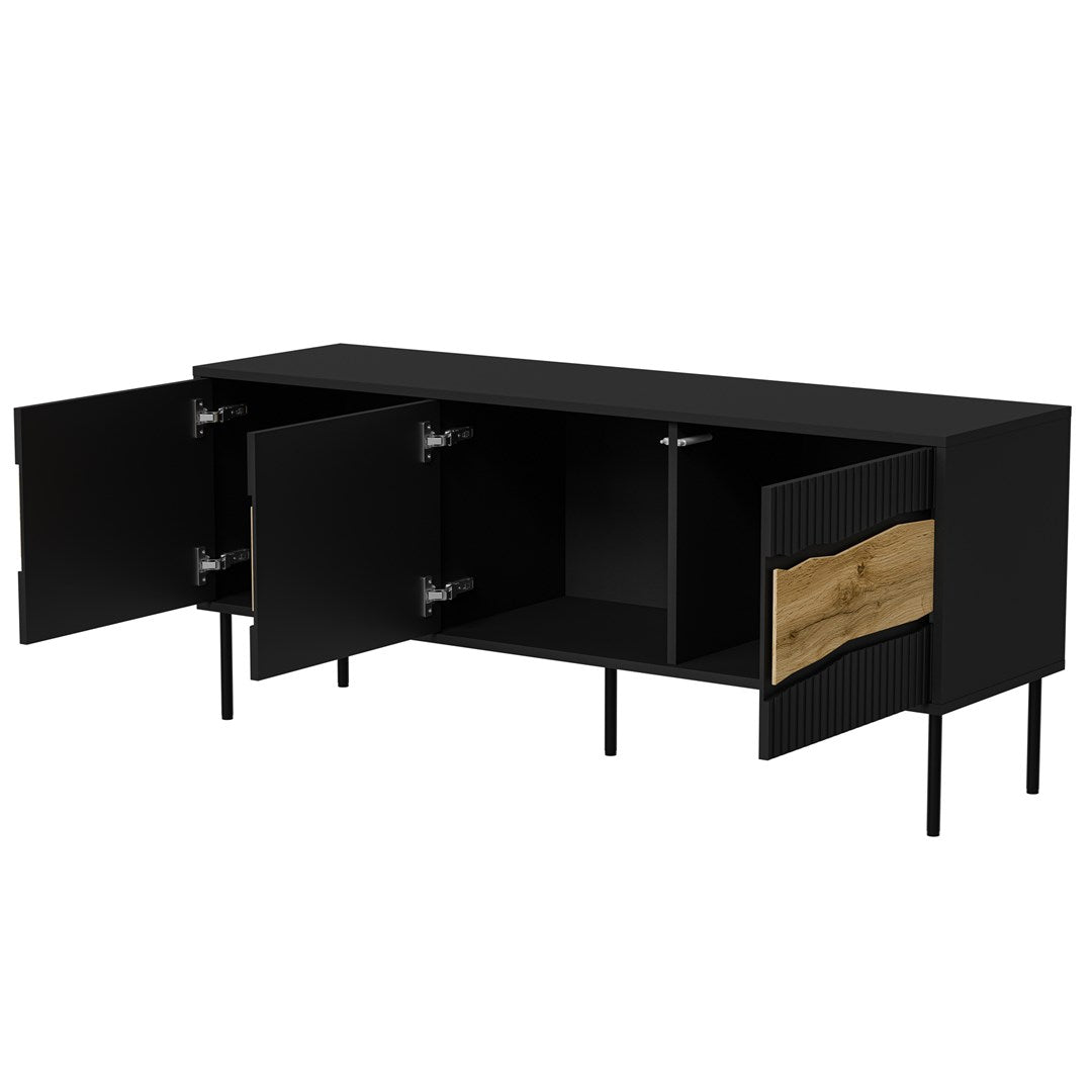 Cama INSERTO 3D TV Cabinet 143.5x40x61.5 Black + LED