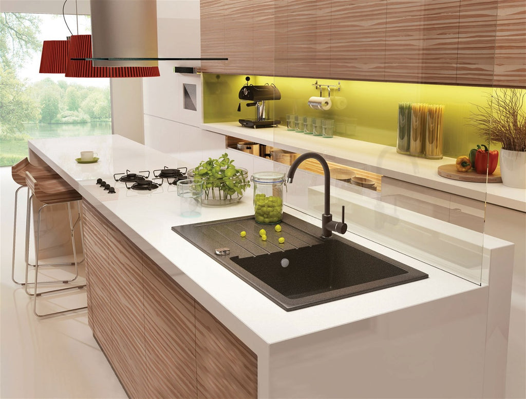 Granite Sink 76x44cm with Deante Zorba Fitting 1-Bowl