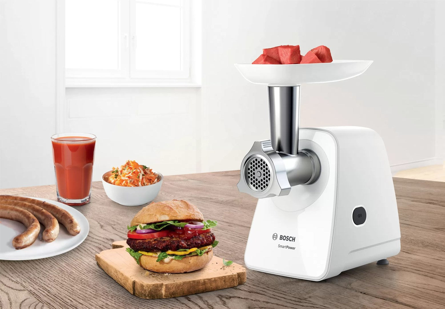 Bosch Mincer MFW2520W 1500 W Stainless Steel White