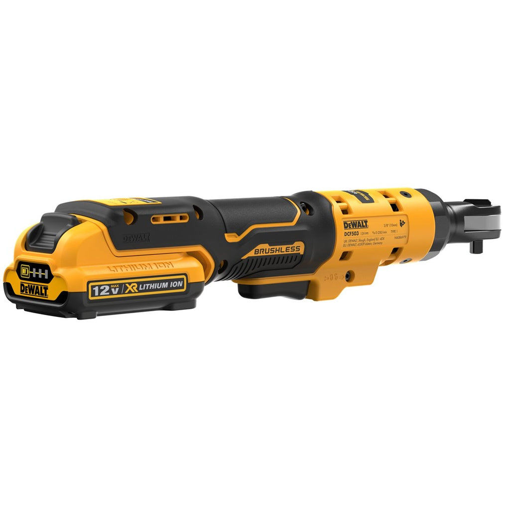 DeWalt 12V 3/8" Open Head Extended Ratchet Bare Unit 81Nm DCF503EN