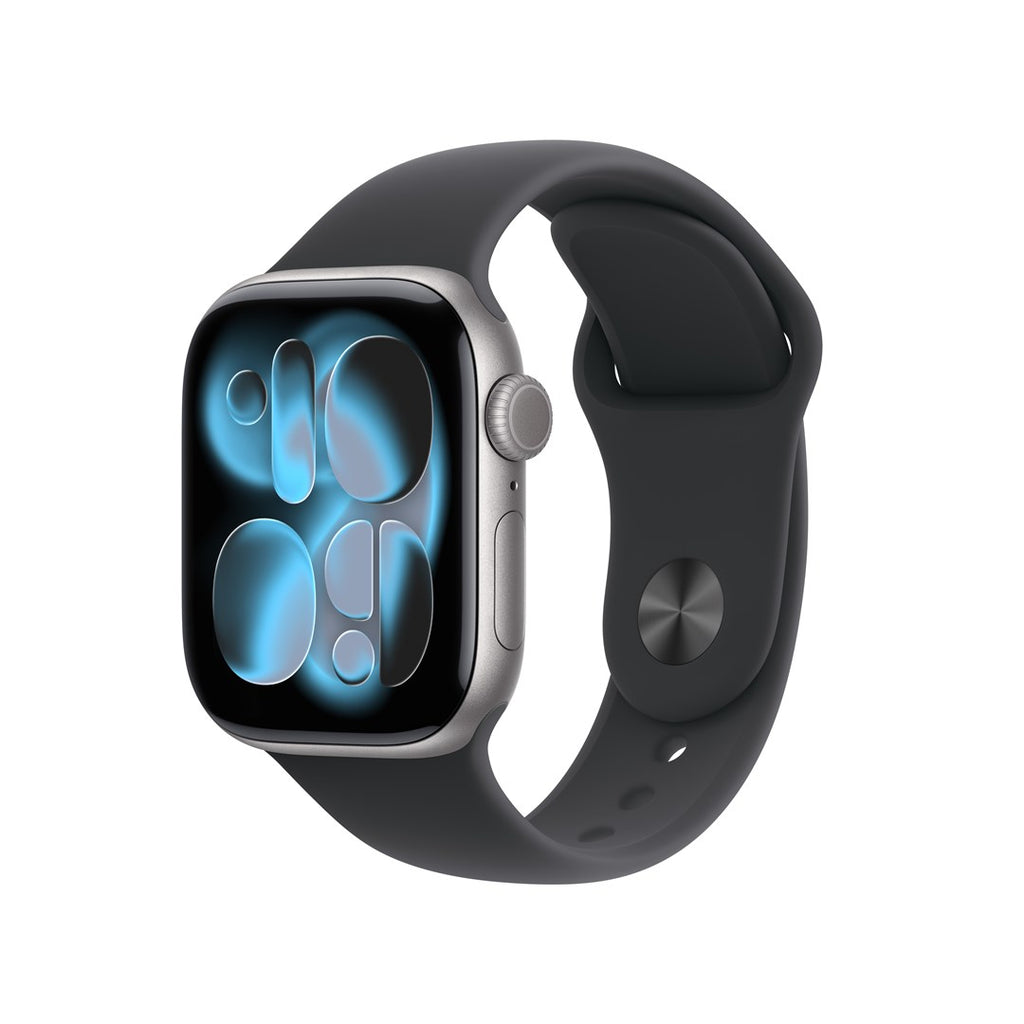 Apple Watch Series 11 GPS + Cellular 42 mm Space Grey Aluminium Case with Black Sport Band - S/M (MF8A4ZR/A)