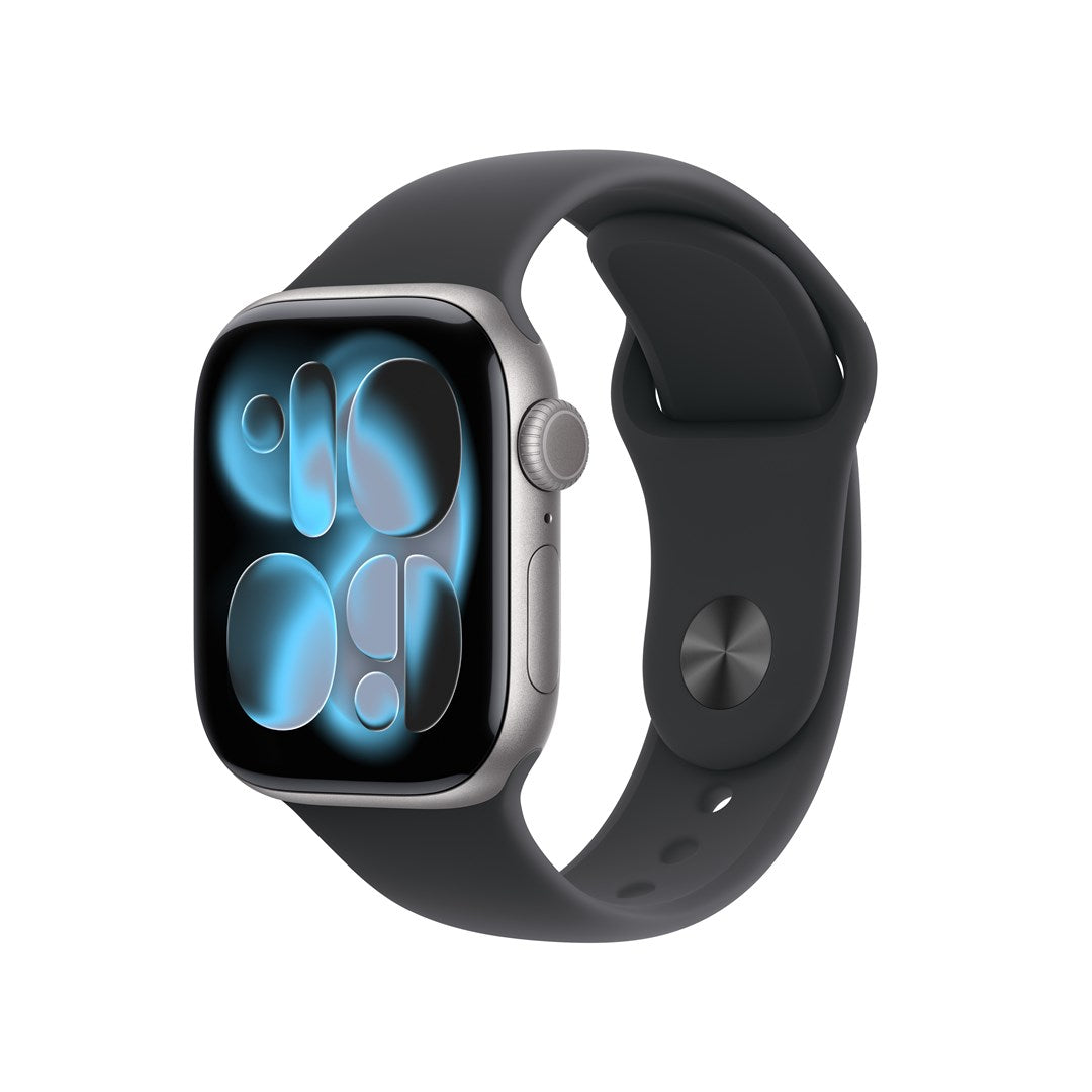 Apple Watch Series 11 GPS + Cellular 42 mm Space Grey Aluminium Case with Black Sport Band - S/M (MF8A4ZR/A)