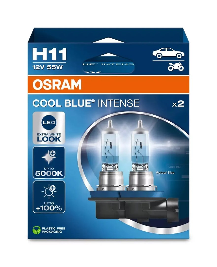 OSRAM Car Bulb Set of 2 H11 Cool Blue Intense O4062172387651