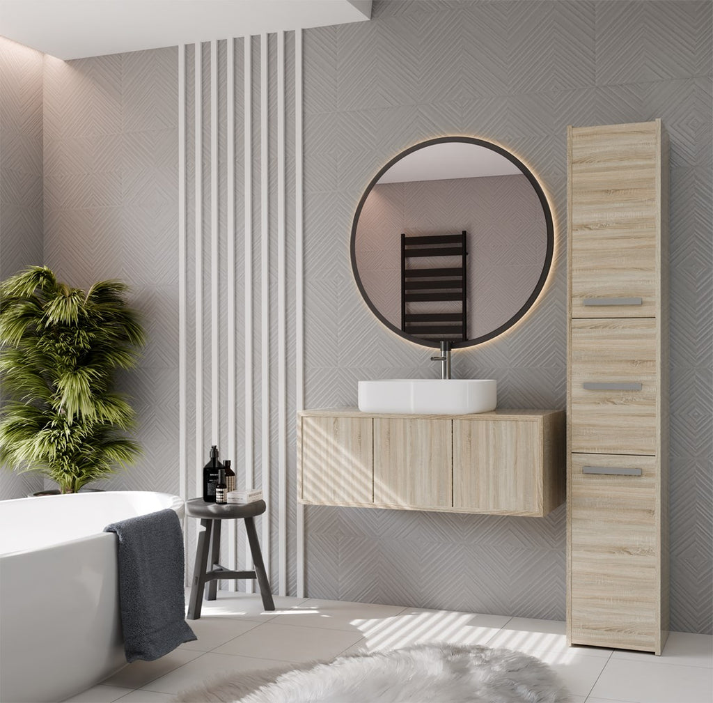 Topeshop S33 SONOMA Bathroom Storage Cabinet Oak