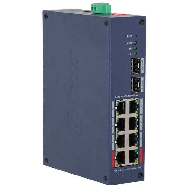 DAHUA Managed Switch CHS4210-8GT-110,8 Ports, 10 PoE, DIN Rail